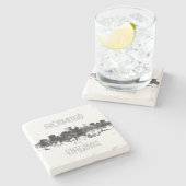 RICHMOND VIRGINIA SKYLINE STENEN ONDERZETTER (Zijkant)