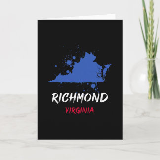Richmond Virginia Va verfspatten vakantie souvenir Kaart