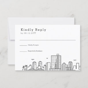 Richmond Wedding Stijlvolle Skyline RSVP Kaartje
