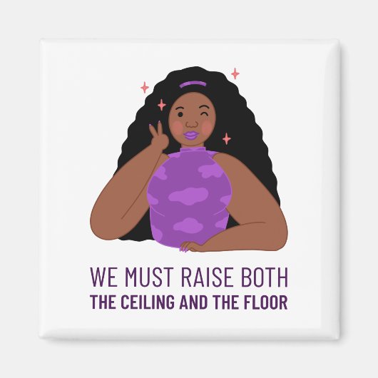 Richt het plafond en de vloer Vrouwenrechten Ma Magneet (Voorkant)