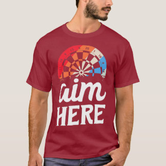 Richt hier Dart gooien Shirt Gift Darts Shirt