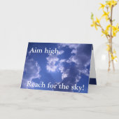 Richt hoog, Bereik voor de lucht! notecard Kaart (Gele Bloem)