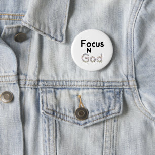 Richt op God Ronde Button 5,7 Cm