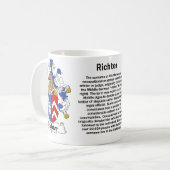 Richter Family Crest op een mok (Voorkant links)