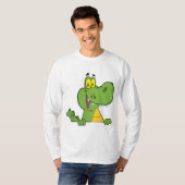 Richter of krokodil over een teken t-shirt (Voorkant volledig)