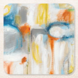 Richting I Vierkante Kartonnen Onderzetter