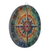 Richting in Chaos (Kompas Roos) Dartbord (Voorkant Links)