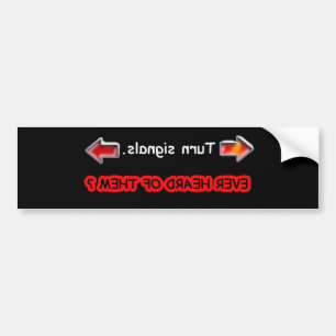 richtingaanwijzers bumpersticker