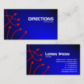 Richtingen - Verlicht blauw Informatiekaartje (Voorkant / Achterkant)