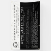 Richtsnoeren voor heropening tattoo spandoek (Verticaal)