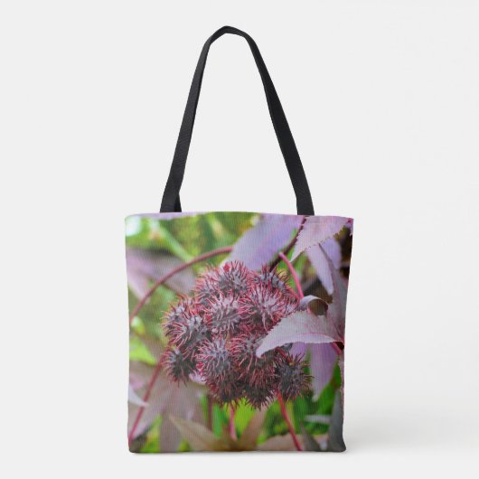 Ricinus communis partout sur le sac d'impression (Dos)