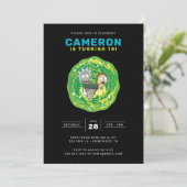 RICK AND MORTY™ Birthday Invitation Kaart (Staand voorkant)
