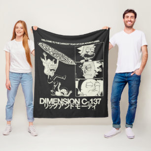 RICK AND MORTY™ Dimensie C-137 Fleece Deken