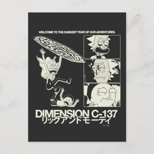 RICK AND MORTY™ | Dimension C-137 Briefkaart (Voorkant)