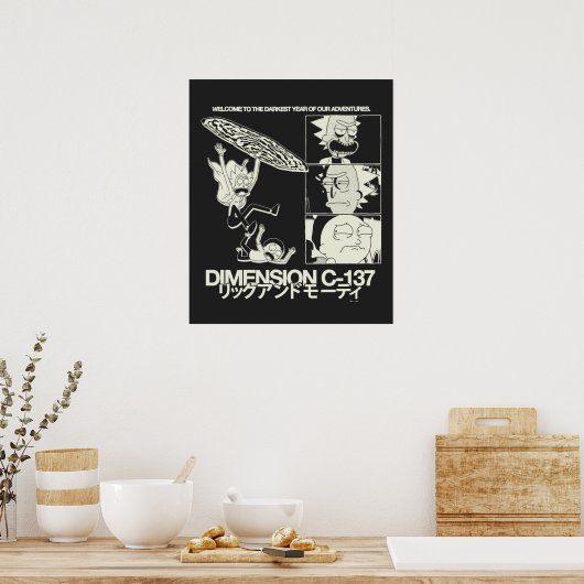 RICK AND MORTY™ | Dimension C-137 Poster (Keuken)
