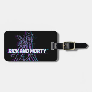 RICK AND MORTY™ Glitchy Rick en Morty Bagagelabel