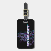 RICK AND MORTY™ | Glitchy Rick en Morty Bagagelabel (Voorkant verticaal)