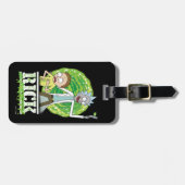 RICK AND MORTY™ | groene splash Bagagelabel (Voorkant horizontaal)