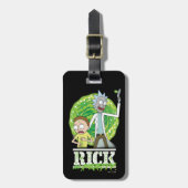RICK AND MORTY™ | groene splash Bagagelabel (Voorkant verticaal)