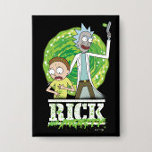 RICK AND MORTY™ | groene splash Button (Voorkant)