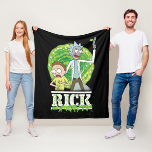 RICK AND MORTY™ Groene Splash Fleece Deken