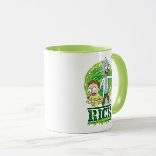 RICK AND MORTY™ | groene splash Mok (Voorkant rechts)