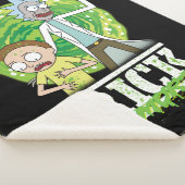 RICK AND MORTY™ | groene splash Sherpa Deken (3/4)