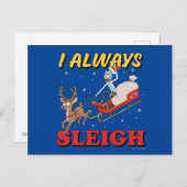 Rick and Morty | I Always Sleigh Feestdagenkaart (Voorkant / Achterkant)