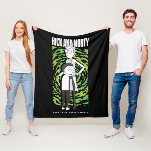RICK AND MORTY™ Morty omhelst Rick Fleece Deken
