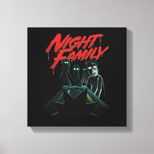 RICK AND MORTY™ Nachtgezin Canvas Afdruk