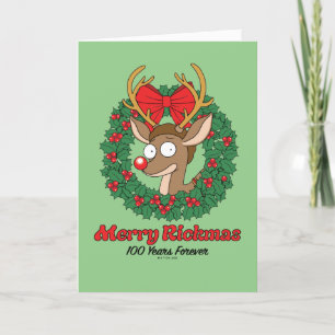 Rick and Morty Rendier Morty Zalig Rickmas Feestdagen Kaart