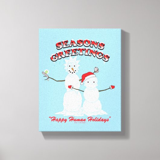 Rick and Morty | Snowmen Season's Greetings Canvas Afdruk (Voorkant)