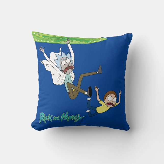 RICK AND MORTY™ | Uit de portal vallen Kussen (Voorkant)