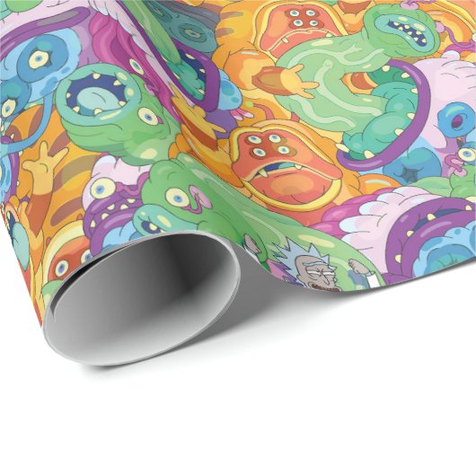 Rick Apocalypse Party Alien Pattern Cadeaupapier (Rol Hoek)