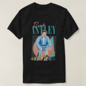 Rick Astley 80s Vibin Cyclin Esthetisch ontwerp T-shirt (Design voorkant)