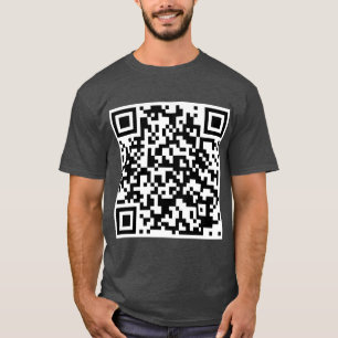 Rick Astley geeft je nooit QR-code op T-shirt