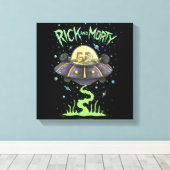 RICK EN MORTY™ | Afbeelding van de ruimtevlucht Canvas Afdruk (Insitu (Houten vloer))