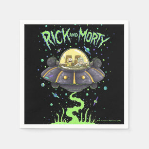 RICK EN MORTY™   Afbeelding van de ruimtevlucht Servet