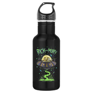 RICK EN MORTY™   Afbeelding van de ruimtevlucht Waterfles