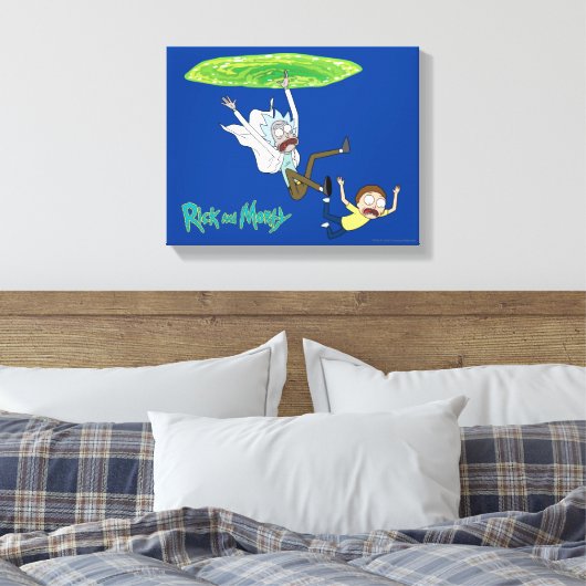 RICK EN MORTY™ | Afschaffing portaal Canvas Afdruk (Insitu (Slaapkamer))