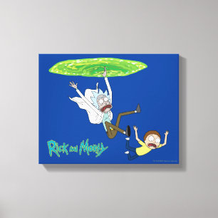 RICK EN MORTY™   Afschaffing portaal Canvas Afdruk