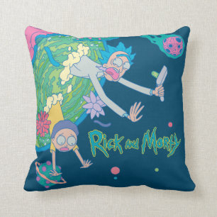 RICK EN MORTY™   Afvallen van geïnfecteerd port Kussen