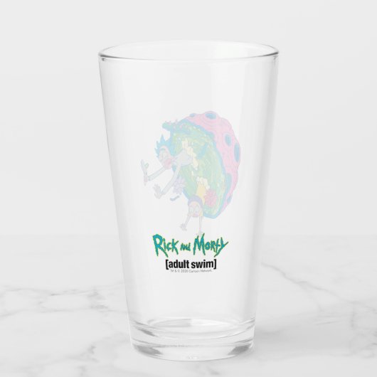 RICK EN MORTY™ | Afvallen van geïnfecteerd portaal Glas (Achterkant)