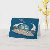 RICK EN MORTY™| Afvliegen in ruimteschip Kaart (Gele Bloem)