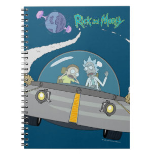 RICK EN MORTY™ Afvliegen in ruimteschip Notitieboek