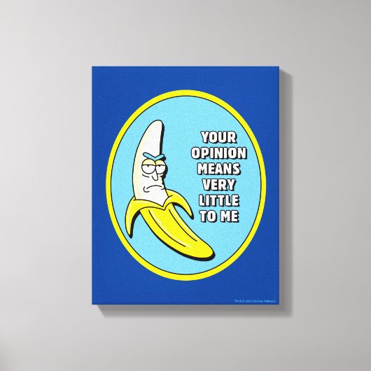 RICK EN MORTY™ | Banana Rick Badge Canvas Afdruk (Voorkant)