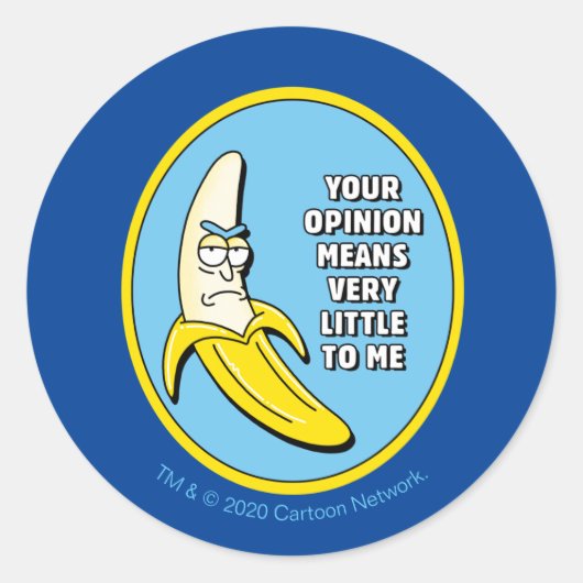 RICK EN MORTY™ | Banana Rick Badge Ronde Sticker (Voorkant)