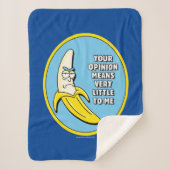 RICK EN MORTY™ | Banana Rick Badge Sherpa Deken (Voorkant)