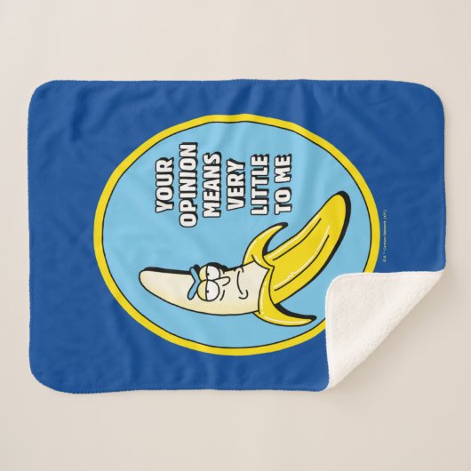 RICK EN MORTY™ | Banana Rick Badge Sherpa Deken (Voorkant (horizontaal))