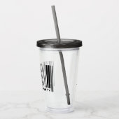 Rick en Morty Bar Code Grafisch Acryl Drinkbeker (Links)